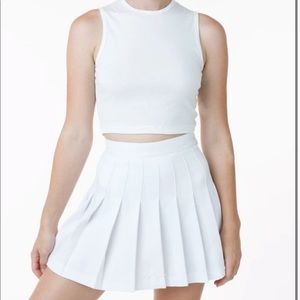 American apparel white tennis skirt small